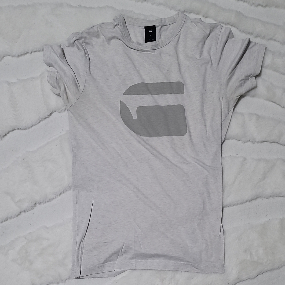 G Star RAW Gray Graphic Men's Crew Neck T-Shirt